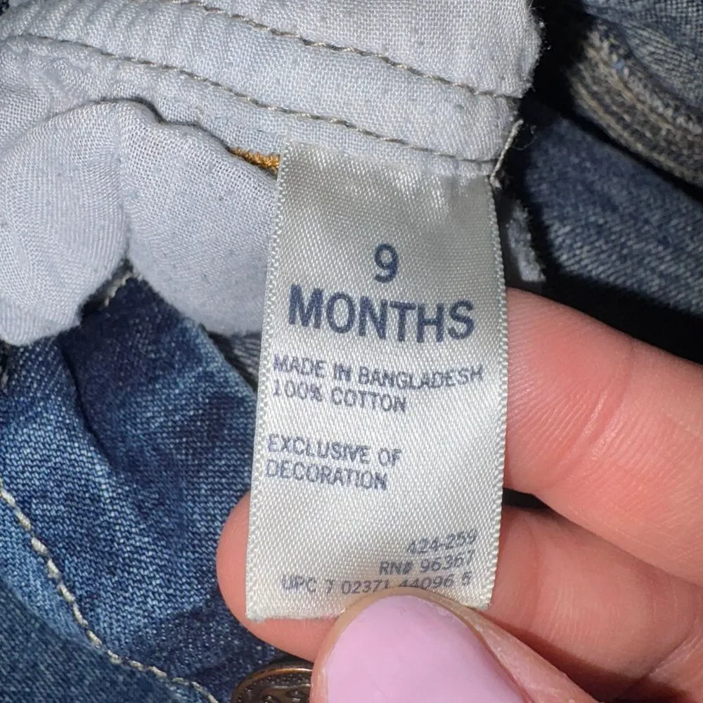 OshKosh Denim Overalls Infants 9m